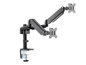 Dual Monitor Thin Gas Spring Assisted Aluminium Monitor Arm